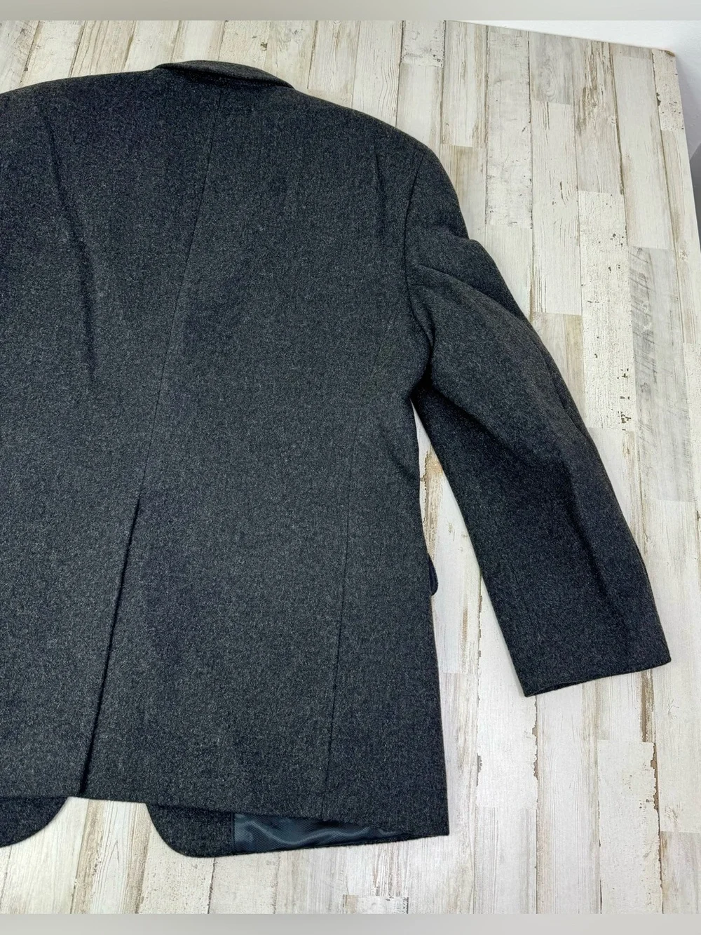 Stafford Mens Camel Hair Sport Coat Classic Fit Blazer Charcoal Gray Mens 44R